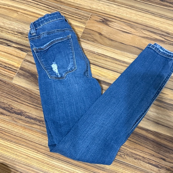 Warehouse Navy Ripped Skinny Jeans - Picture 9 of 10